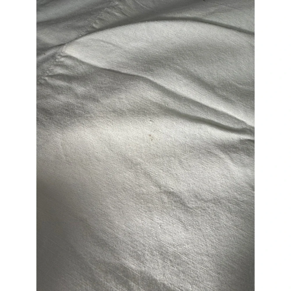 Vintage Embroidered Pillowcase Floral‎ Blue Scallop Edge Cottagecore Shabby Chic
